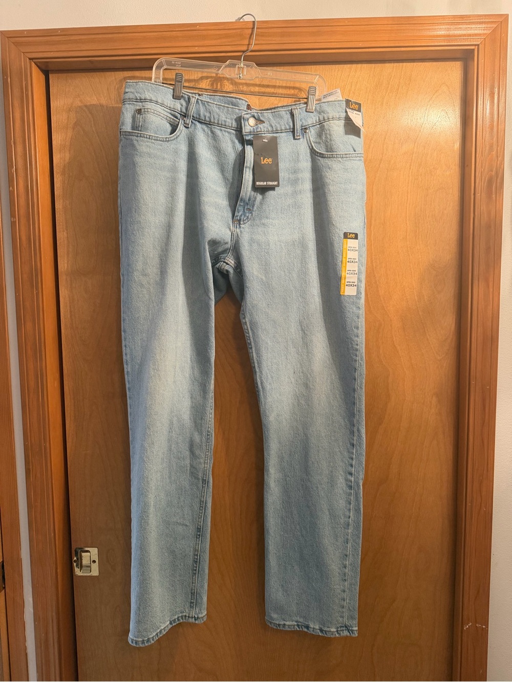 Lee Men's Light Wash Straight Jeans